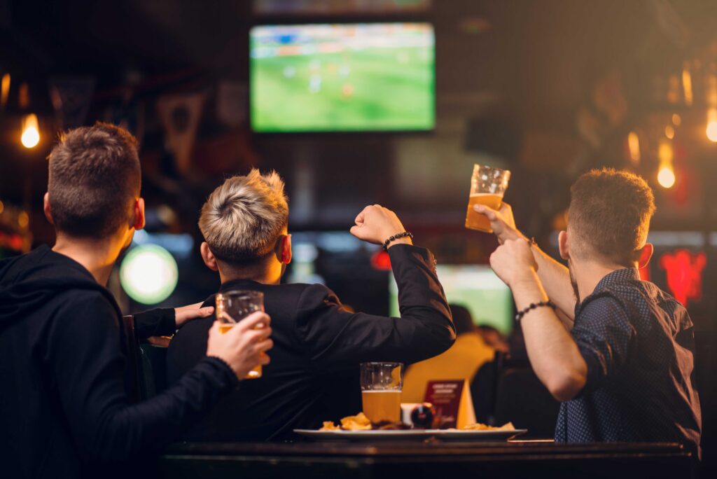 Retransmission sportives dans un bar